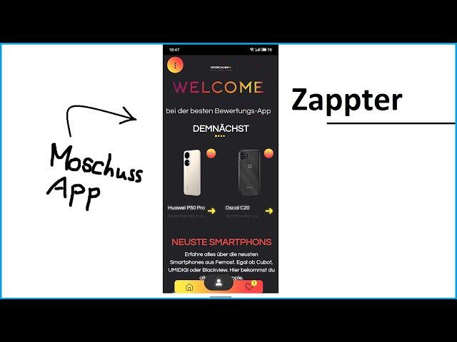 Ohne coden mit Zappter eine eigene (Business) App bauen - Android & iOS - Moschuss