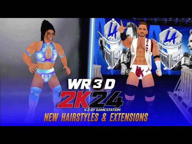 WR3D 2K24 V3 BY GAMESTATION | NEW HAIRSTYLES, EXTENSIONS & MORE