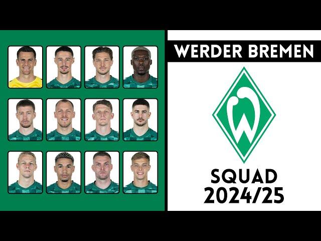 SV Werder Bremen Squad For Season 2024/25 | Werder Bremen | Roster Insight