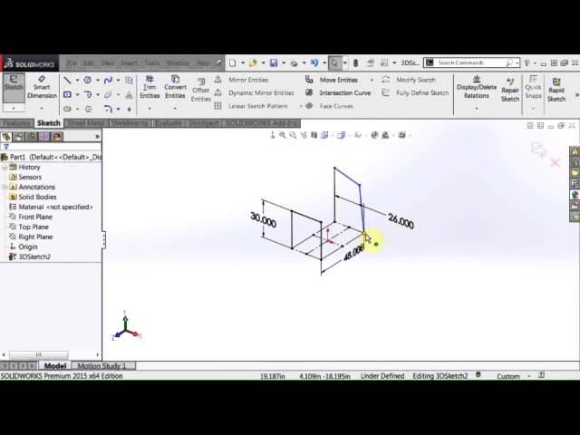 SOLIDWORKS - 3D Sketch Basics