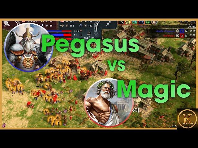 IamMagic(Zeus) VS PegasusRush(Odin) - Age of Mythology Retold Beta