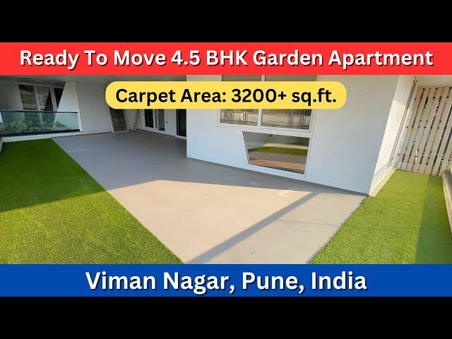 Premium Ready To Move 4.5 BHK Garden Apartment | Viman Nagar, Pune, India | +91 74209 23928 #4bhk