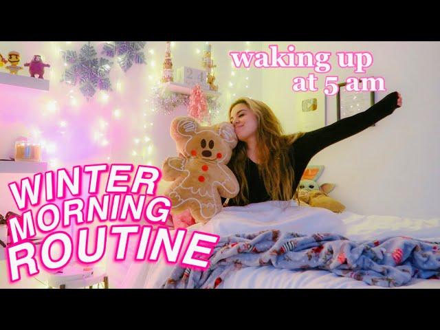 WAKING UP AT 5AM!! | winter morning routine, cozy, productive + bath & body works haul | vlogmas ep2