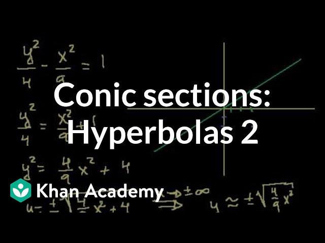 Conic sections: Hyperbolas 2 | Conic sections | Algebra II | Khan Academy