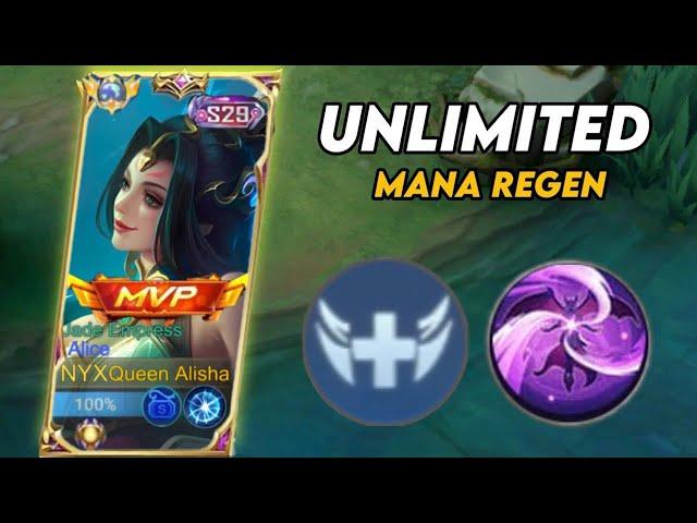 ALICE UNLIMITED MANA REGEN IN EXP LANE!! ( best meta )| ARLOTT CAN’T HANDLE MY SUSTAINABILITY - MLBB