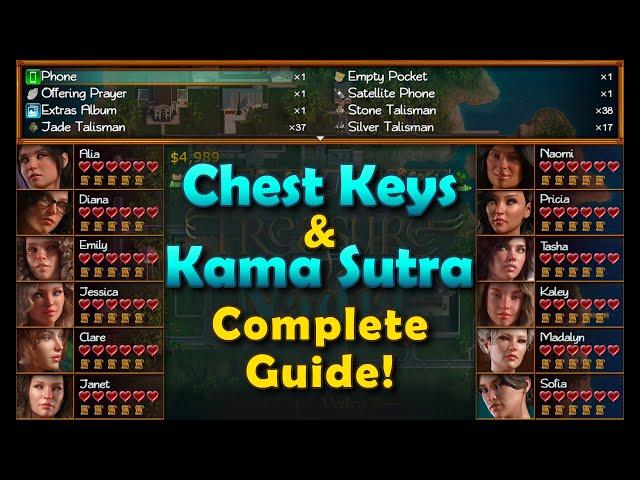 Treasure of Nadia Chest Keys & Kamasutra Complete Guide!