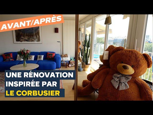 Ambiance pop et vintage pour cet appartement d'une tour parisienne des années 70.