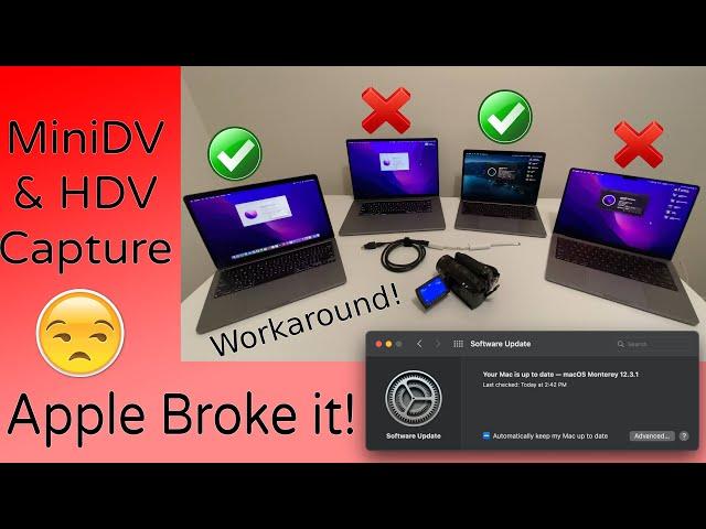 MiniDV/HDV Camcorders no longer working with Macs via FireWire? Let's figure this out!