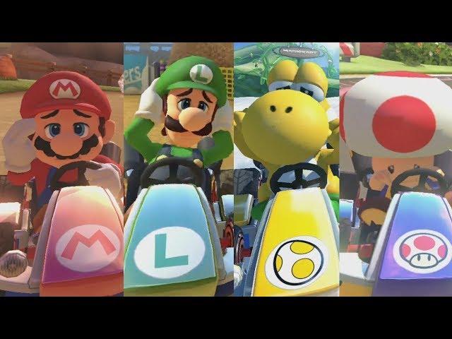 Mario Kart 8 Deluxe - All Characters Losing Animations (Karts)