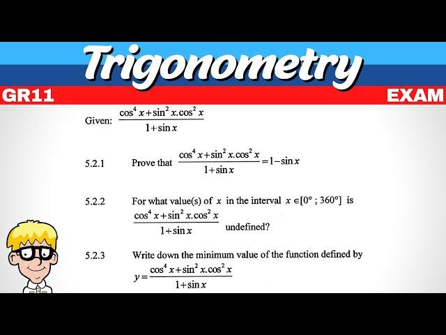 Trigonometry Grade 11 Exam Questions