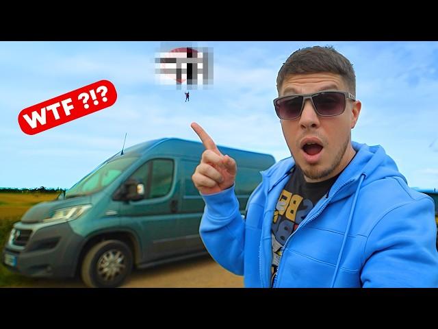 Parachute crash-landed on the MOTORWAY! (Caught on Camera)