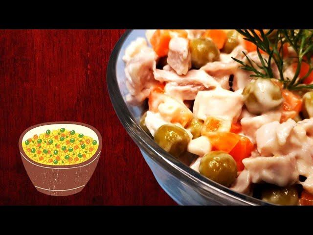 Салат "на скорую руку", когда холодильник полупустой