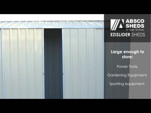 Absco Ezislider Slimline Garden Shed