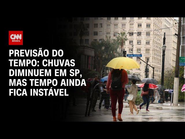 Previsão do tempo: chuvas diminuem em SP, mas tempo ainda fica instável | CNN NOVO DIA