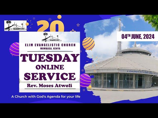 TUESDAY SERVICE || 04/06/2024 || SERMON: KEEP THE SUPPLY ON || REV. MOSES ATWOLI