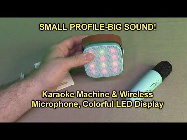 REVIEW Karaoke Machine Portable Bluetooth Speaker and Wireless Microphone, Colorful LED Display