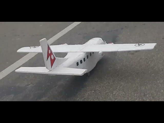 class 11 student make nepal airline aeroplane 