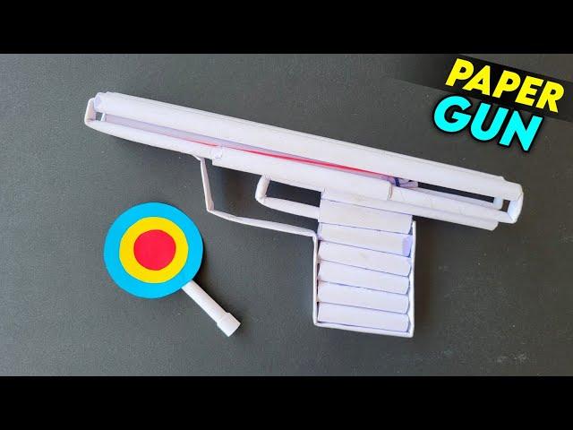 How to make paper gun at home | Easy paper pistol gun