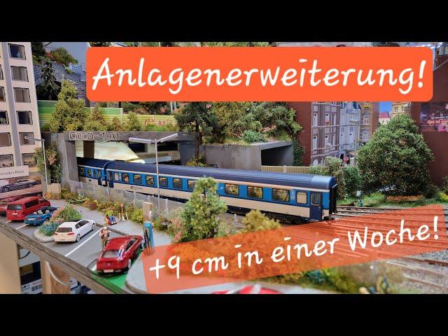 H0 Modelleisenbahn - Anlagenerweiterung am Bahnhof!