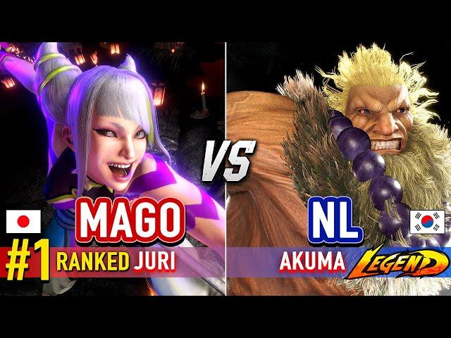 SF6  MAGO (#1 Ranked Juri) vs NL (Akuma)  Street Fighter 6 High Level Gameplay