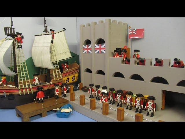 Royal Navy vs Pirates ! Bataille navale, stop motion Playmobil !