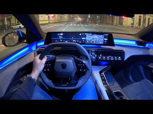 New PEUGEOT 5008 48V HYBRID 2025 - NIGHT POV test drive (PURE DRIVING)