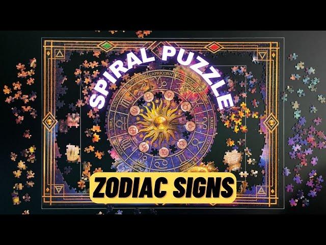 Solving Zodiac Signs Trefl Spiral Puzzle | Time Lapse VIdeo