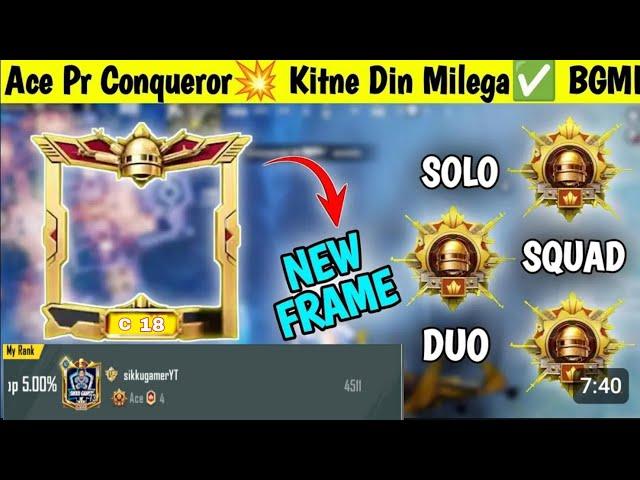 ACE PR CONQUEROR  KITNG DIN MILEGA BGMI #bgmi ,, duo Conqueror rank push videi 