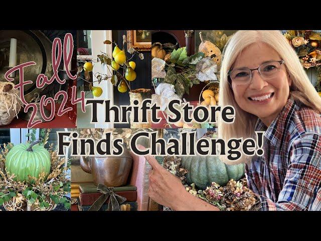 Fall 2024 Challenge: Decorating my Front Porch & Foyer with 15 Thrift Store Finds!