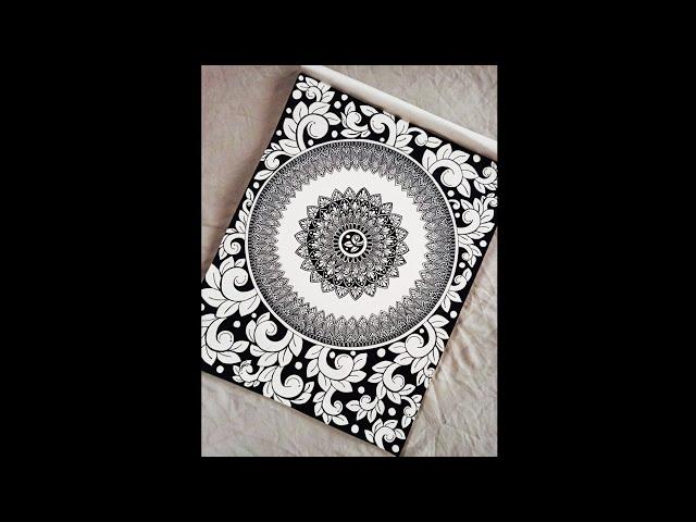 Mandala Art for beginners/Frame Mandala Art for beginners#mandalaart#unique#easy#creative