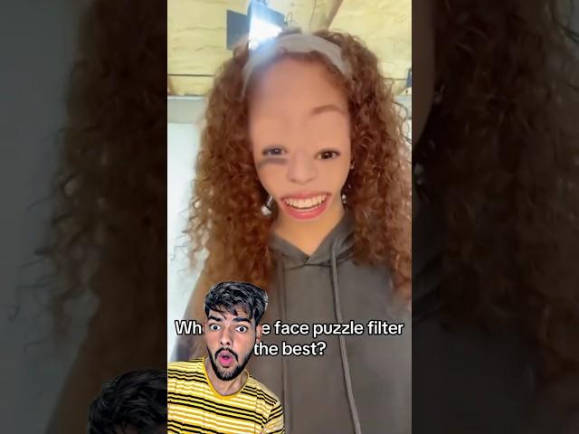 Trying Tiktok Filters  122 | face puzzle filter  #shorts