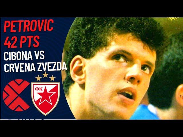 Drazen Petrovic 42 pts | Cibona VS Crvena Zvezda | YU FINALS 1985