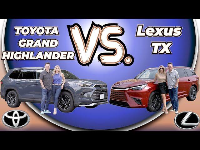 Toyota Grand Highlander VS Lexus TX comparison // Battle of the big boys!