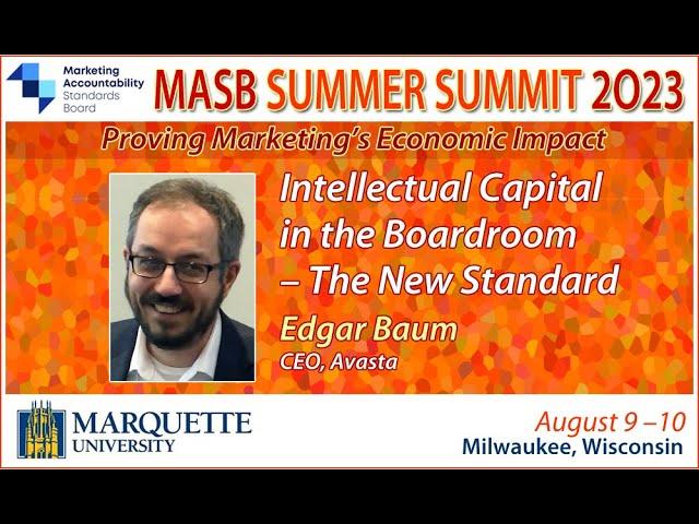 Intellectual Capital in the Boardroom – A New Standard | MASB Summer Summit 2023