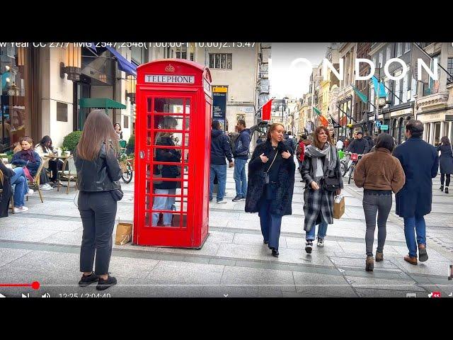 Luxury Mayfair London Walk 2025, Walking London Bond Street to London Soho, London City Walk 4K HDR