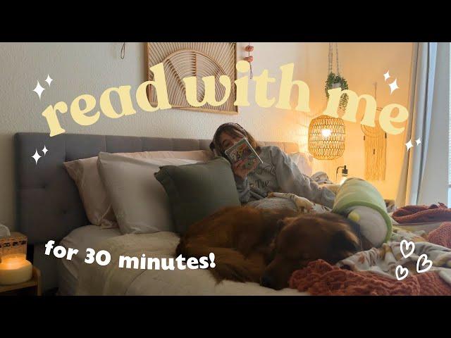 read with me for 30 minutes ️  (cozy music + rain & thunder sounds)