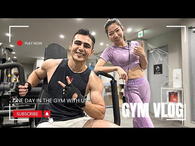 چالش تمرین باشگاه دونفره در یه روز تعطیل در ژاپن! | زوج ایرانی ژاپنی #ولاگ  Gym Vlog in Osaka