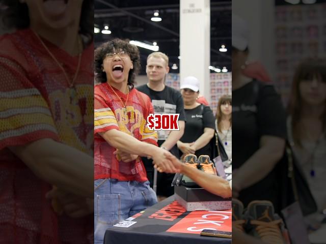 $30,000 Coin Flip Gone Wrong For RARE Jordan 4 Retro At Sneaker Con! #comedy #fyp #viral #funny #yt