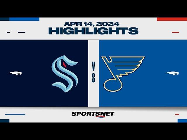 NHL Highlights | Kraken vs. Blues - April 14, 2024