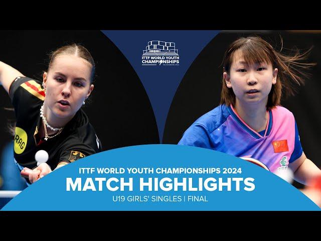 Annett Kaufmann vs Zong Geman | U19 GS Final | ITTF World Youth Championships 2024