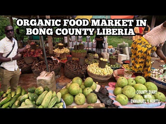 ORGANiC FOOD   ROAD SIDE MARKET IN BONG COUNTY LIBERIA WEST