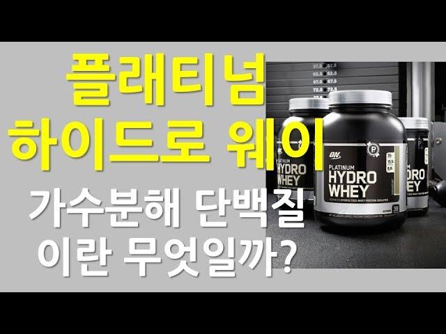 플래티넘 하이드로 웨이 리뷰 | 가수분해 유청단백질이란 무엇인가?