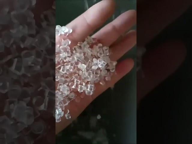 PVC soft transparent plastic particles.