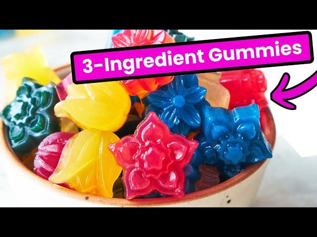 3-Ingredient Fruit Gummies (No Gelatin)