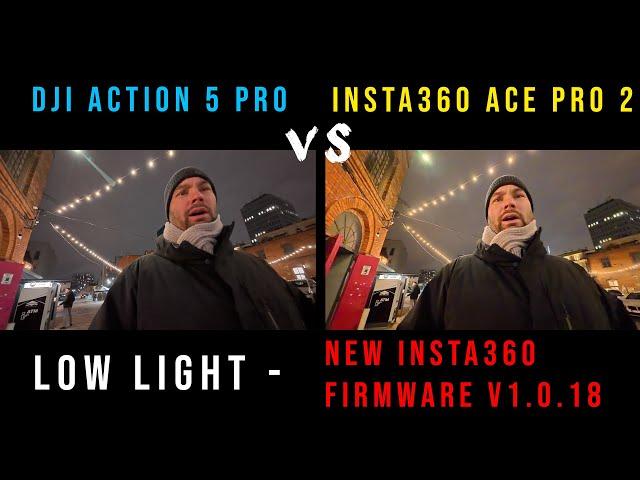 Insta360 Ace Pro 2 vs DJI Action 5 Pro - Low Light Comparison