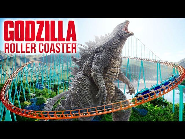 GODZILLA! (POV) 462' Drop, 118mph Inverted Strata Roller Coaster!