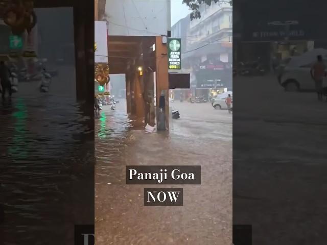 Panaji Goa Now. Flooded due to heavy rainfall  #goarain #flood #rainfall