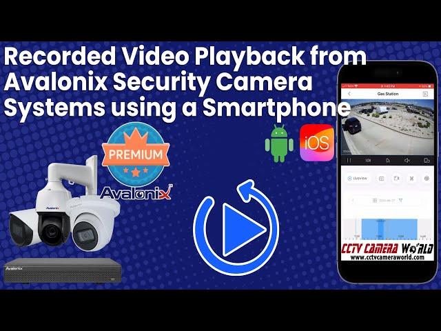 Recorded Video Playback from Avalonix Security Camera Systems using a Smartphone