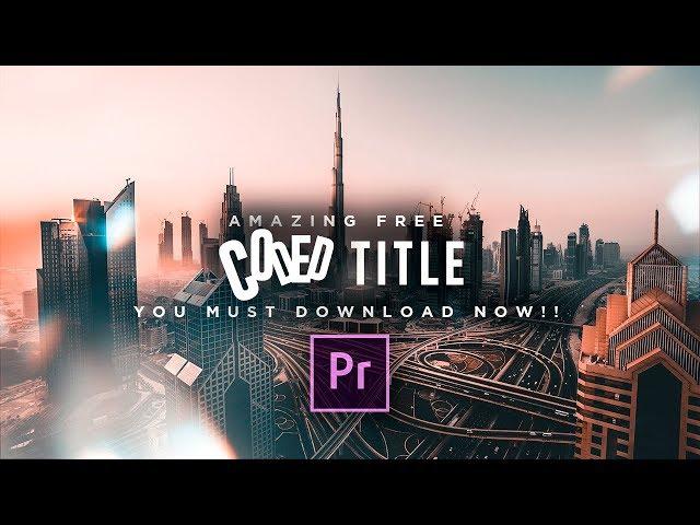 FREE AMAZING Coded Title Preset || Premiere Pro