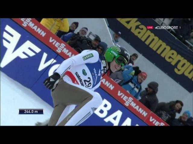 Peter Prevc - Kulm 2016 - 244 m (HILL RECORD) - Eurosport Germany